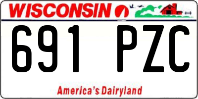 WI license plate 691PZC