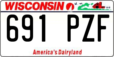 WI license plate 691PZF