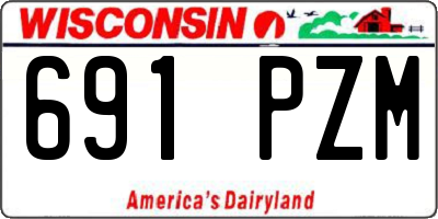 WI license plate 691PZM
