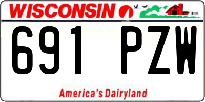 WI license plate 691PZW