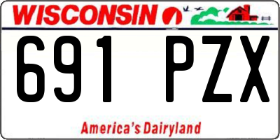 WI license plate 691PZX