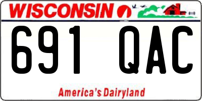 WI license plate 691QAC