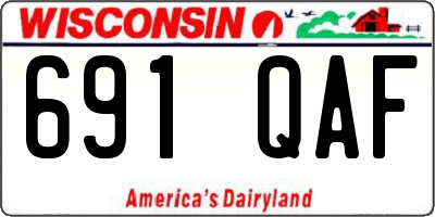 WI license plate 691QAF