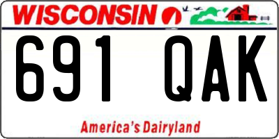 WI license plate 691QAK