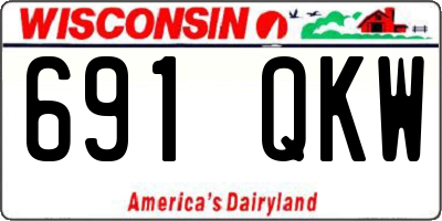 WI license plate 691QKW