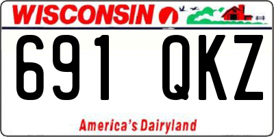 WI license plate 691QKZ