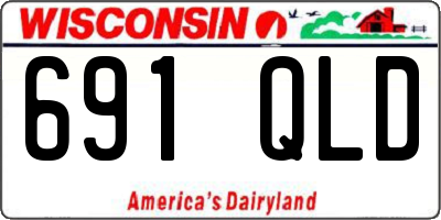 WI license plate 691QLD