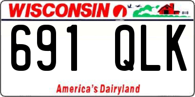 WI license plate 691QLK