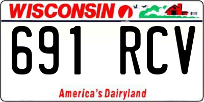 WI license plate 691RCV