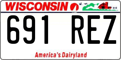 WI license plate 691REZ