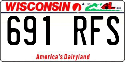 WI license plate 691RFS