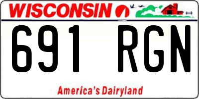 WI license plate 691RGN