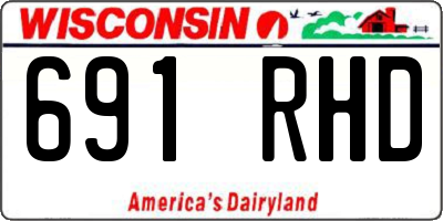WI license plate 691RHD