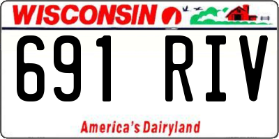 WI license plate 691RIV
