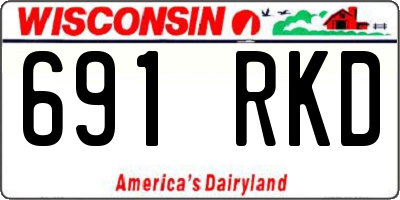 WI license plate 691RKD