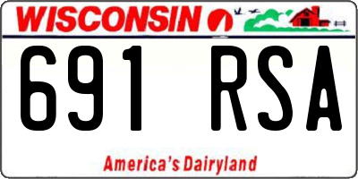 WI license plate 691RSA