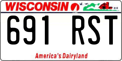 WI license plate 691RST