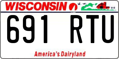 WI license plate 691RTU