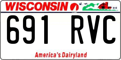 WI license plate 691RVC