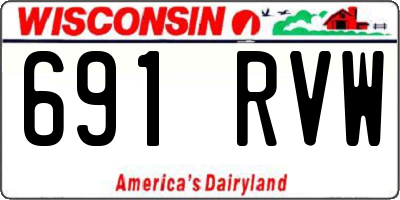 WI license plate 691RVW