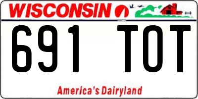 WI license plate 691TOT