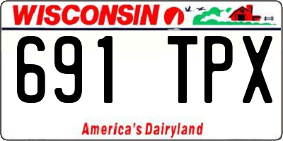 WI license plate 691TPX