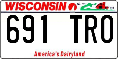 WI license plate 691TRO