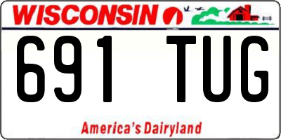 WI license plate 691TUG