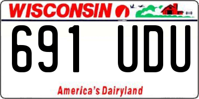 WI license plate 691UDU