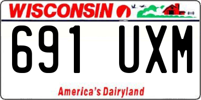 WI license plate 691UXM