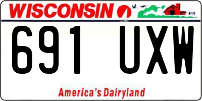 WI license plate 691UXW