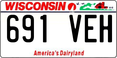 WI license plate 691VEH