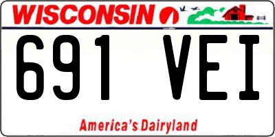 WI license plate 691VEI