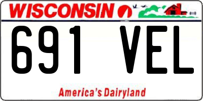 WI license plate 691VEL
