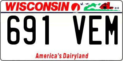 WI license plate 691VEM
