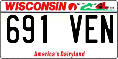 WI license plate 691VEN