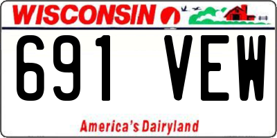 WI license plate 691VEW