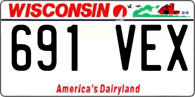 WI license plate 691VEX