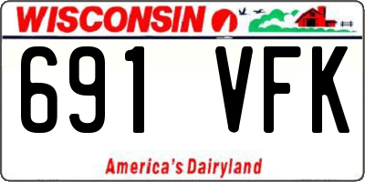 WI license plate 691VFK
