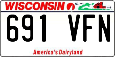 WI license plate 691VFN