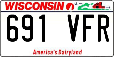 WI license plate 691VFR