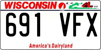 WI license plate 691VFX