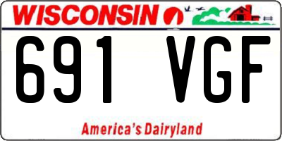 WI license plate 691VGF