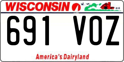 WI license plate 691VOZ