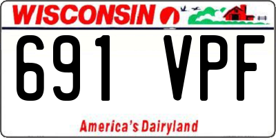 WI license plate 691VPF