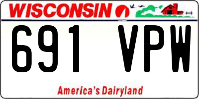WI license plate 691VPW