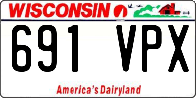 WI license plate 691VPX