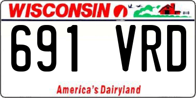 WI license plate 691VRD