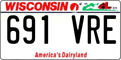 WI license plate 691VRE