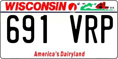 WI license plate 691VRP